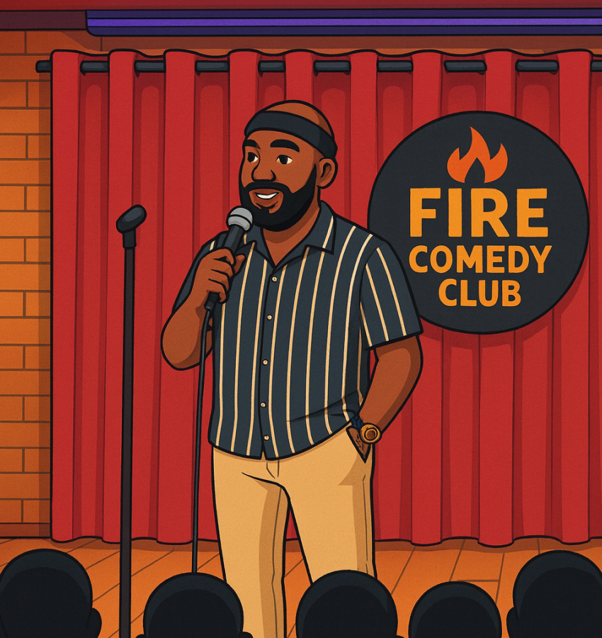 Intérieur du Fire Comedy Club prêt à accueillir un événement d’entreprise